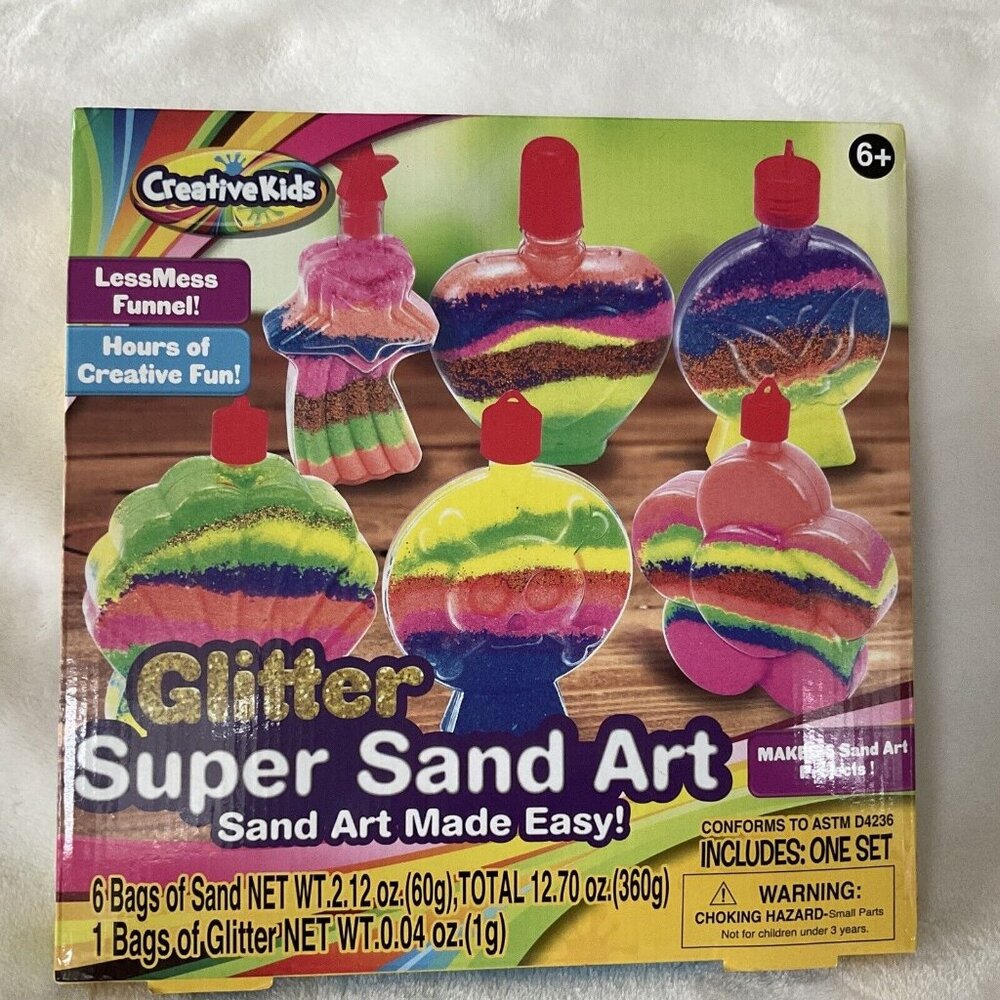 Creative Kids - Glitter Super Sand Art Activity Kit Makes Six (6)  NEW Sealed